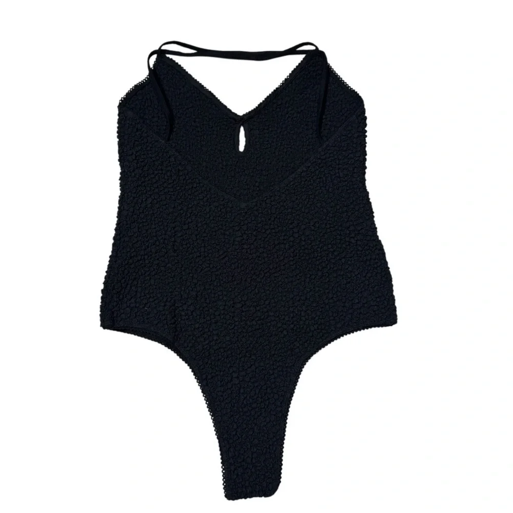 NWT New Free People Seaside Black Bodysuit Size M